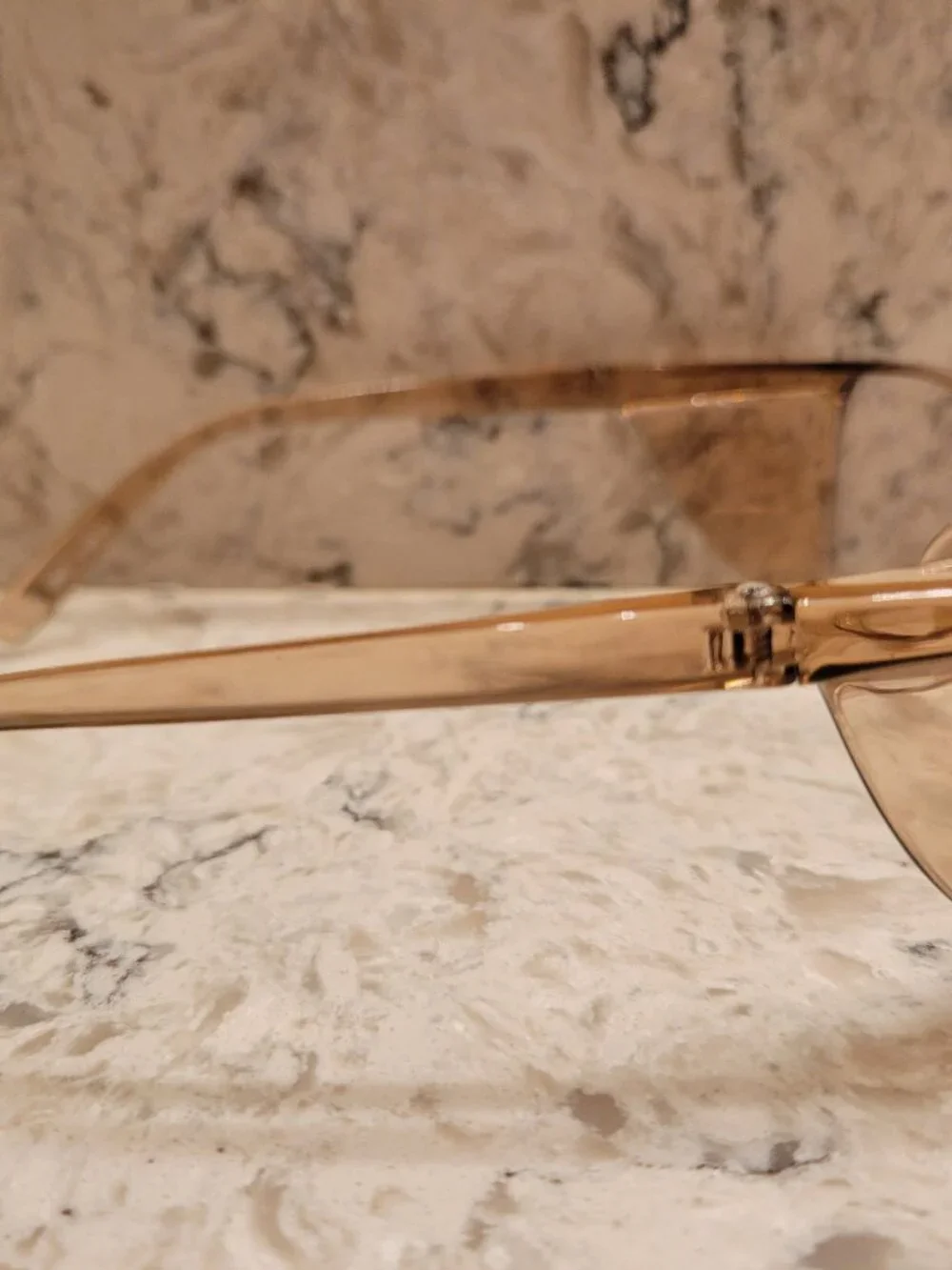 STOGGLES SAFETY GLASSES GOGGLES EYEGLASSES BLUE LIGHT SQUARE PEACH 50 20 145